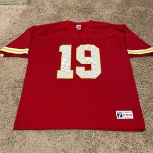 Vintage Kansas City Chiefs Logo 7 Joe Montana #19 Jersey Mens Size XL